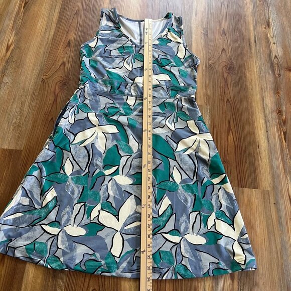 Jockey Small Out & About Floral Dress Travel Activewear Sleeveless Zip Pockets - Picture 7 of 9